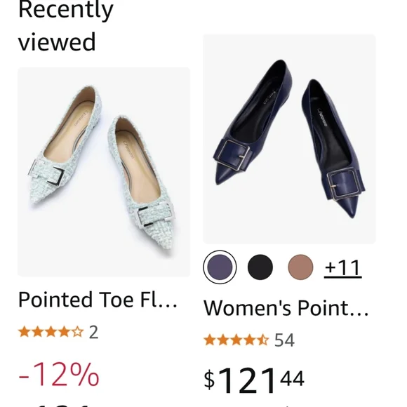 Women's Black Ballet Flat with Suede Toe and Bow - Picture 7 of 8